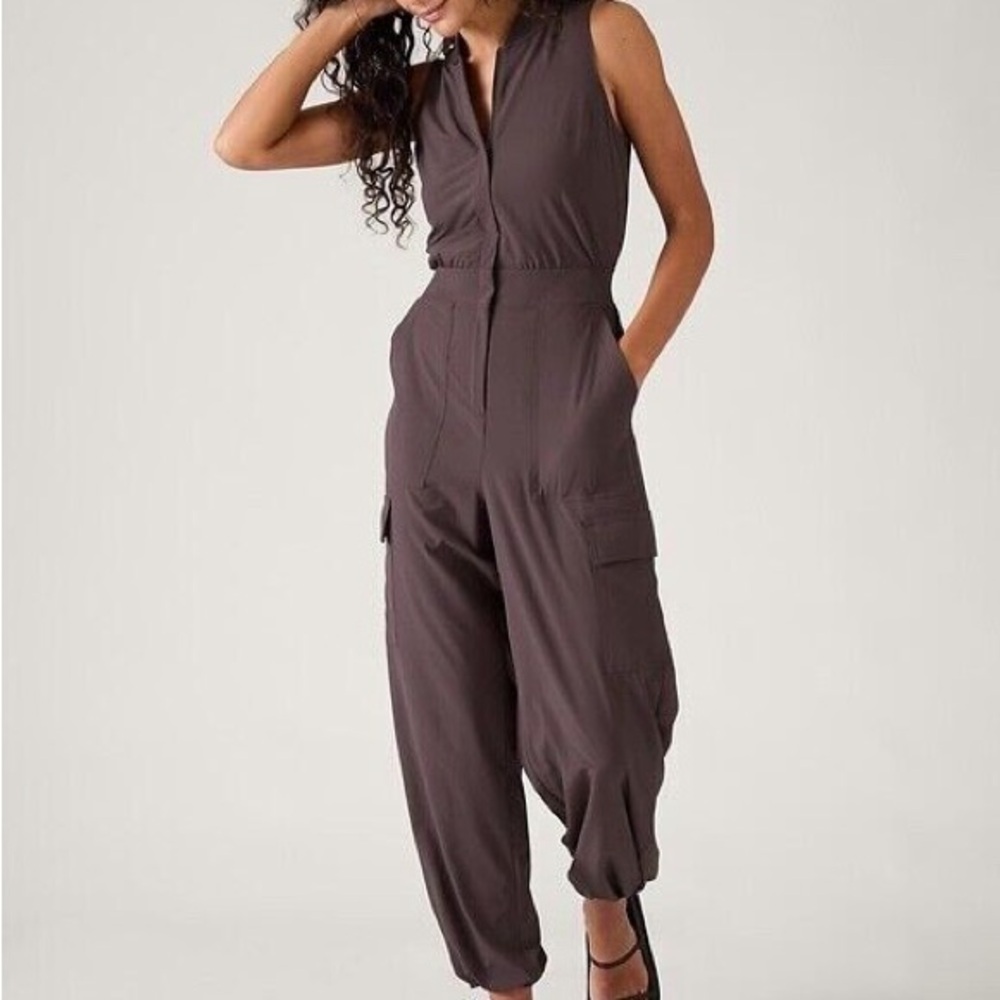 Athleta Brooklyn Utility Jumpsuit Size 8
